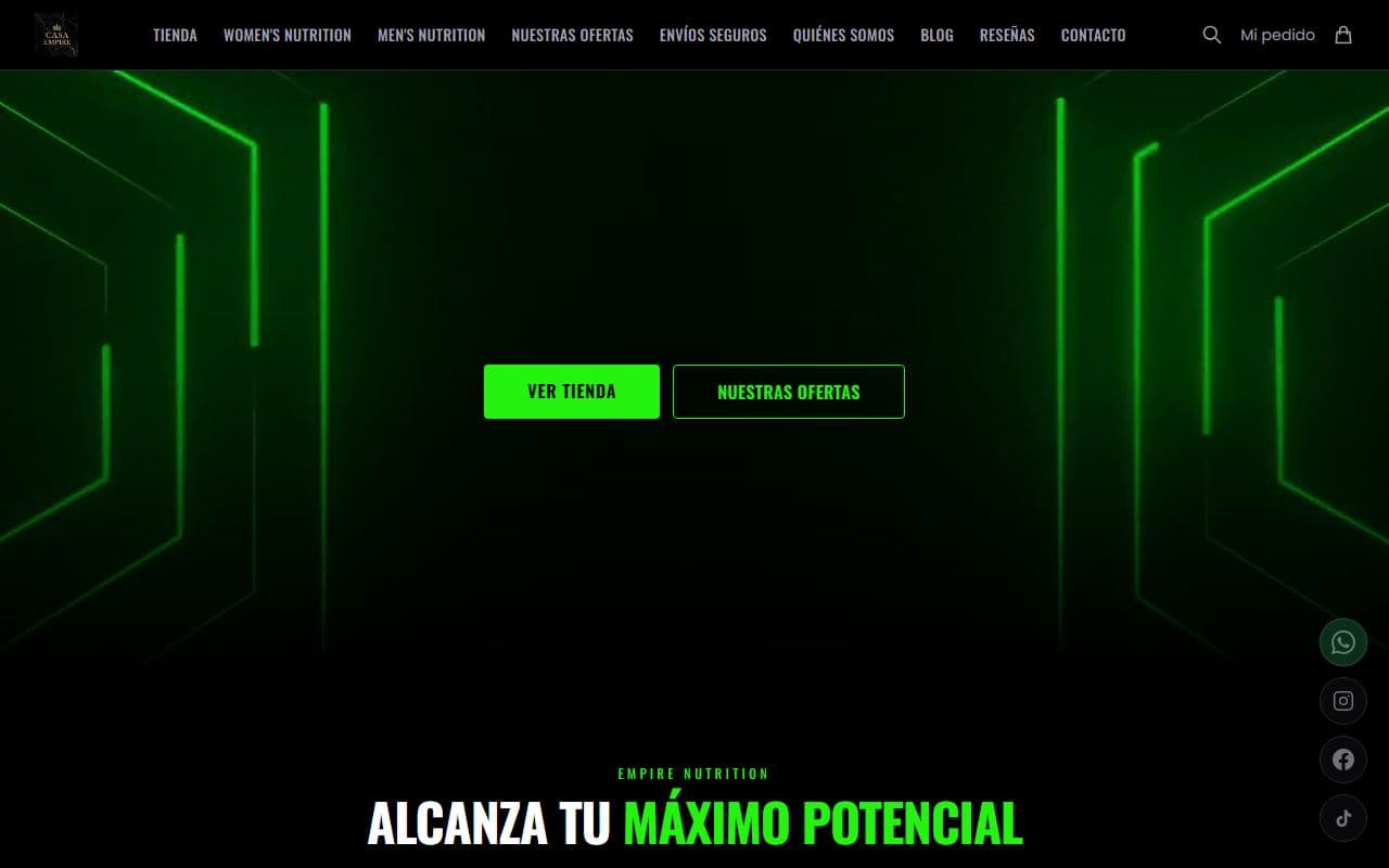 Captura de Empire Nutrition